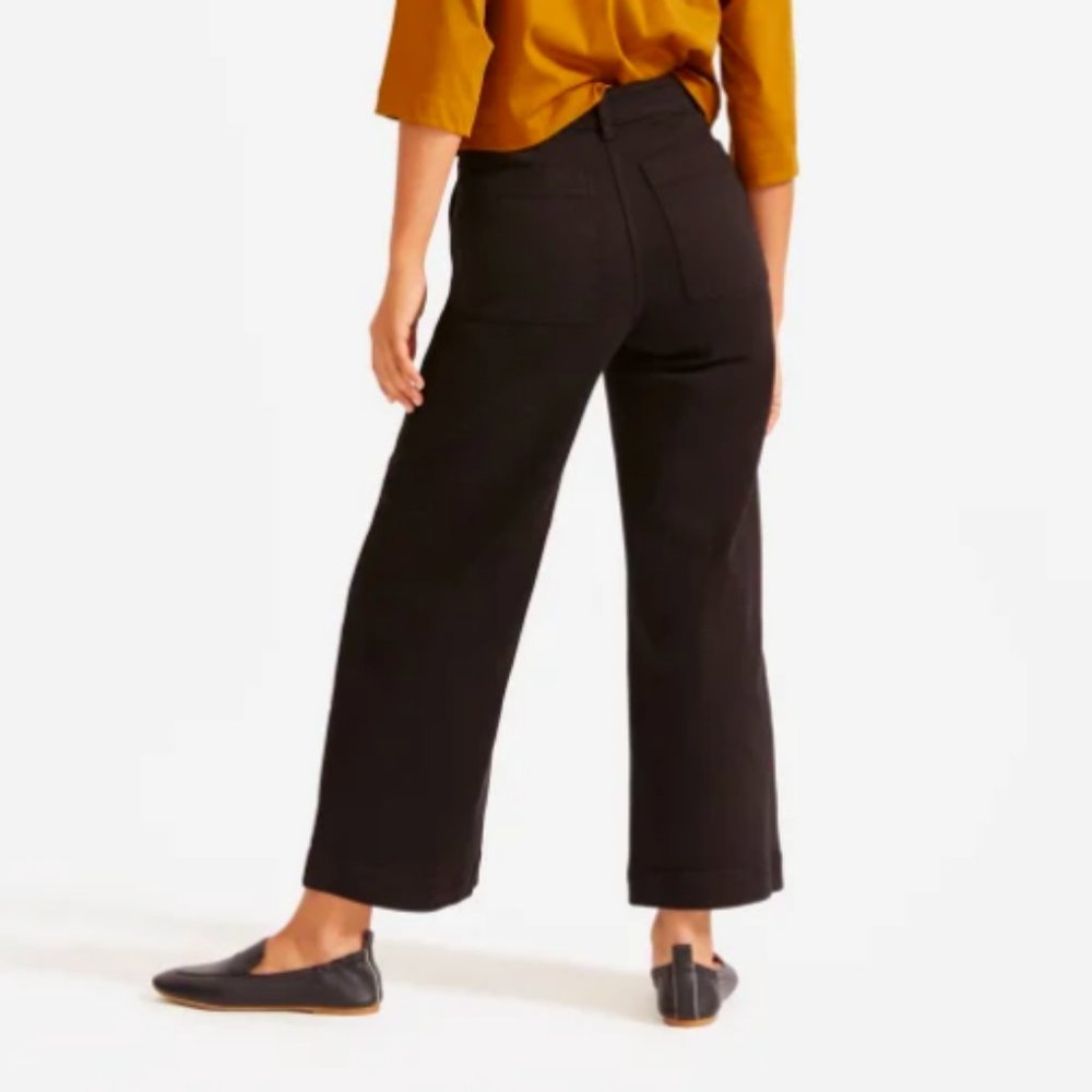 Everlane Wide Leg Crop Pant - black